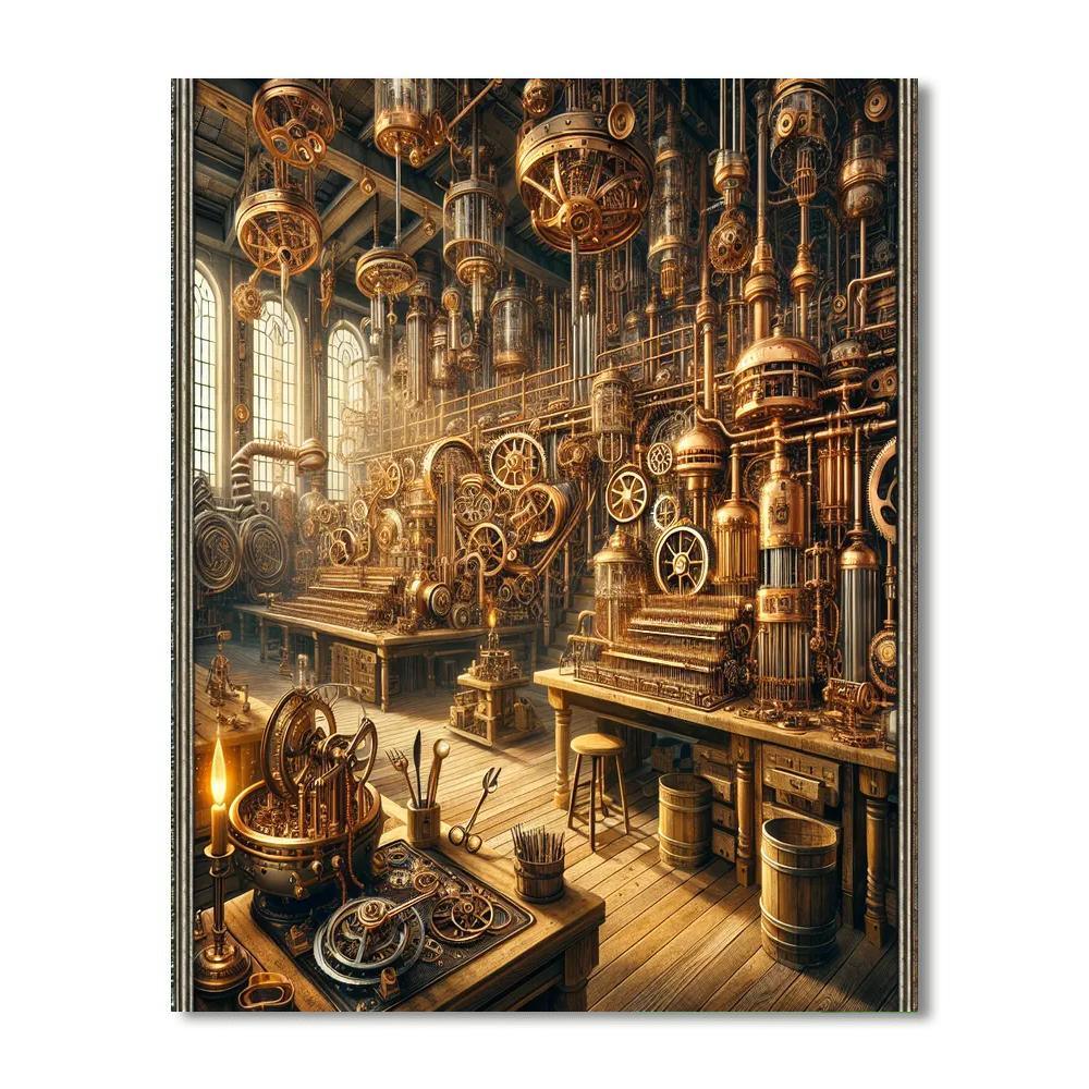 Steampunk Inventor's Workshop Painting By Numbers Kit