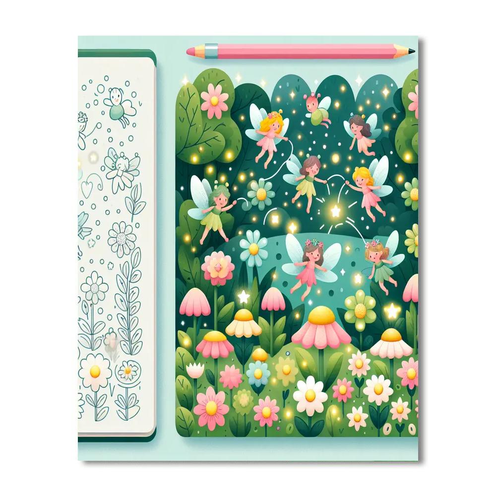 Magical Fairy Hideaway Painting Number Kit