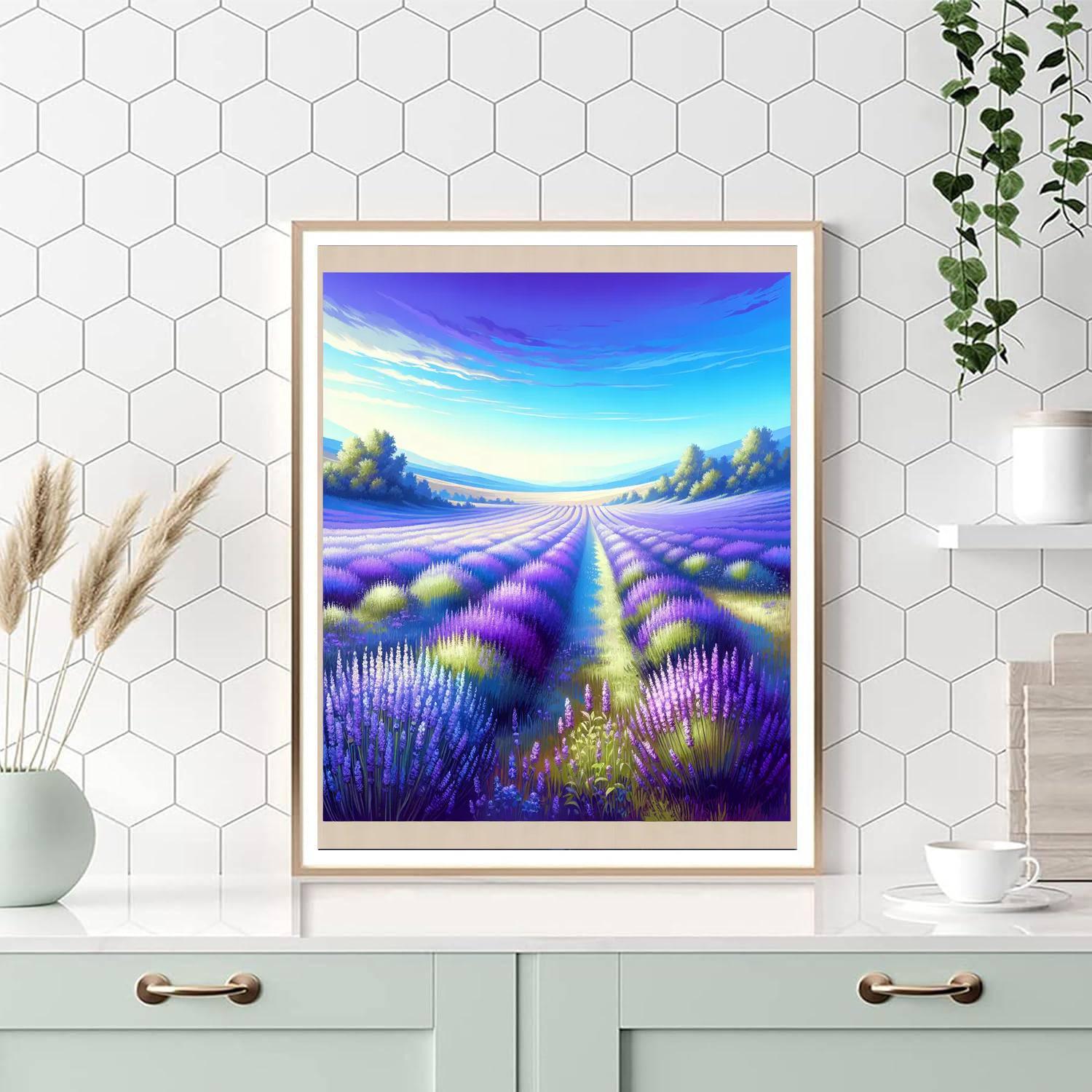 A Walk Through The Lavender Fields Number Painting
