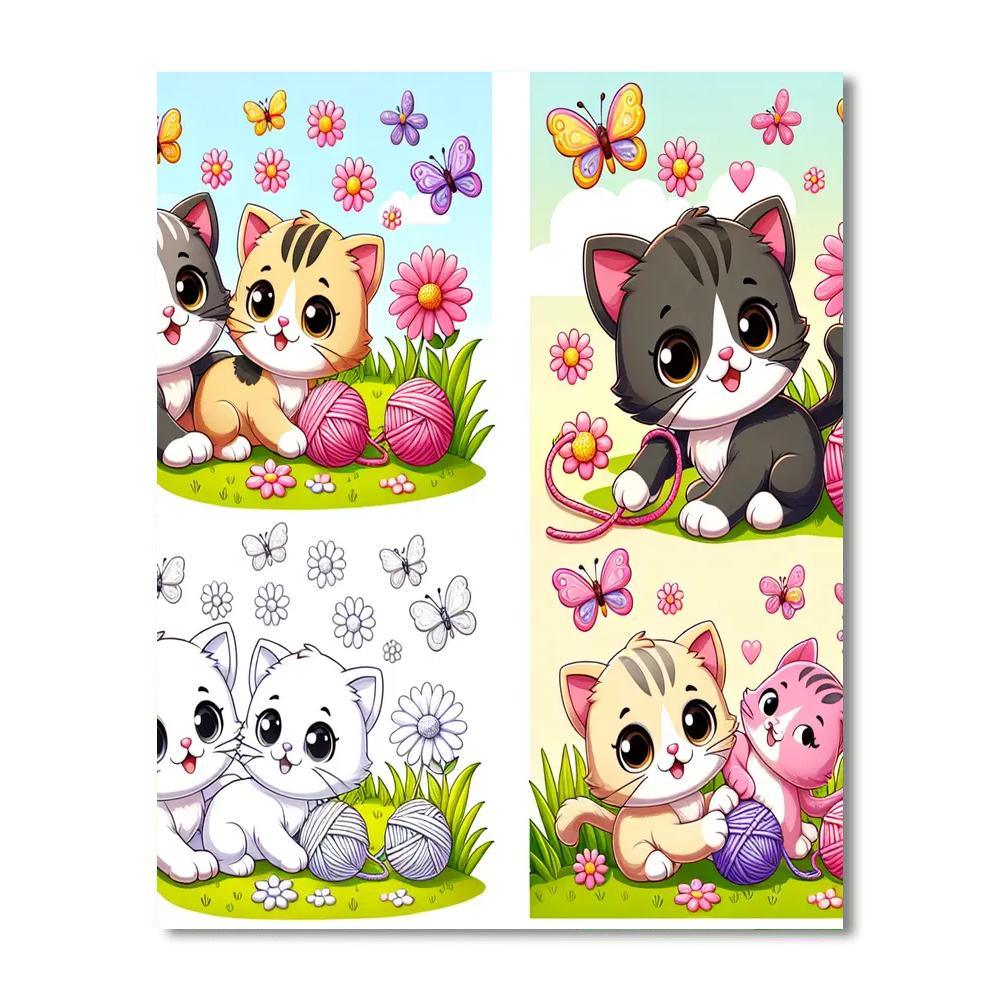 Purr-fect Kitten Adventures Paint By Color
