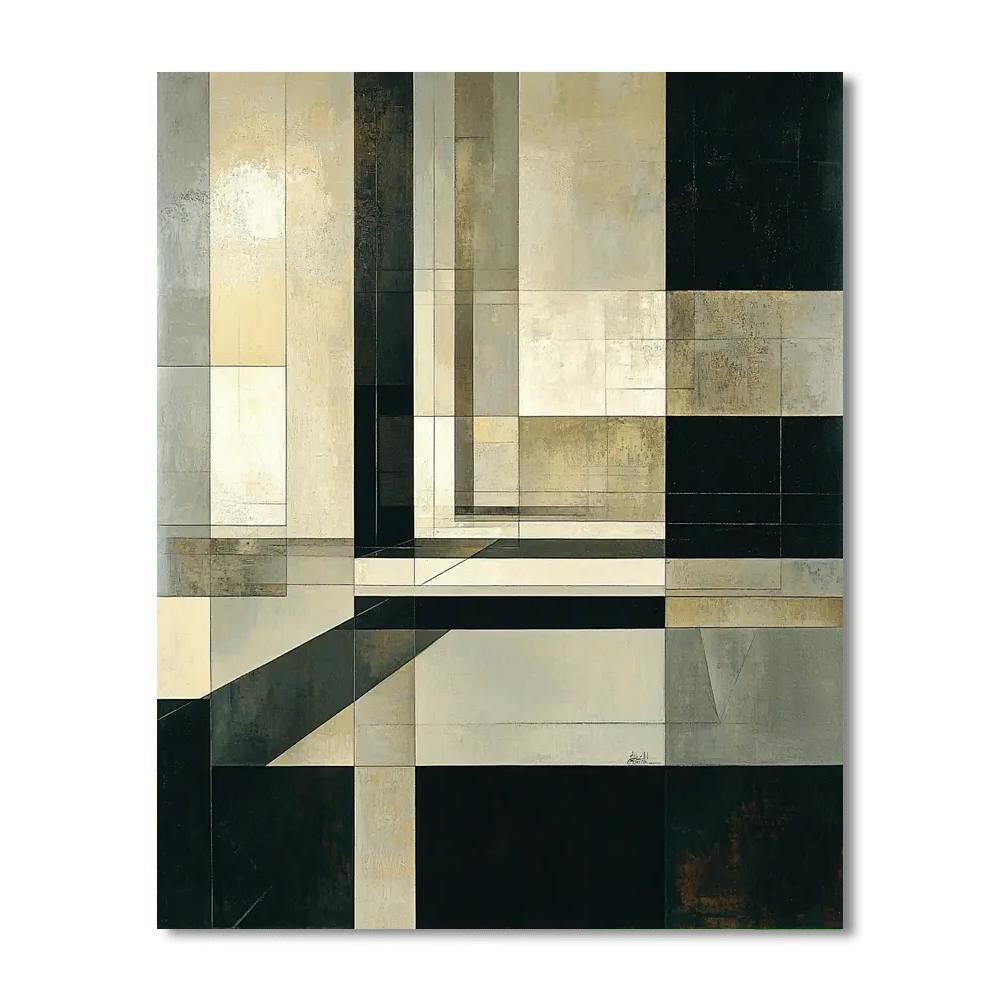 Kazimir Malevich Inspired Simplistic Depth  Painting Number Kit