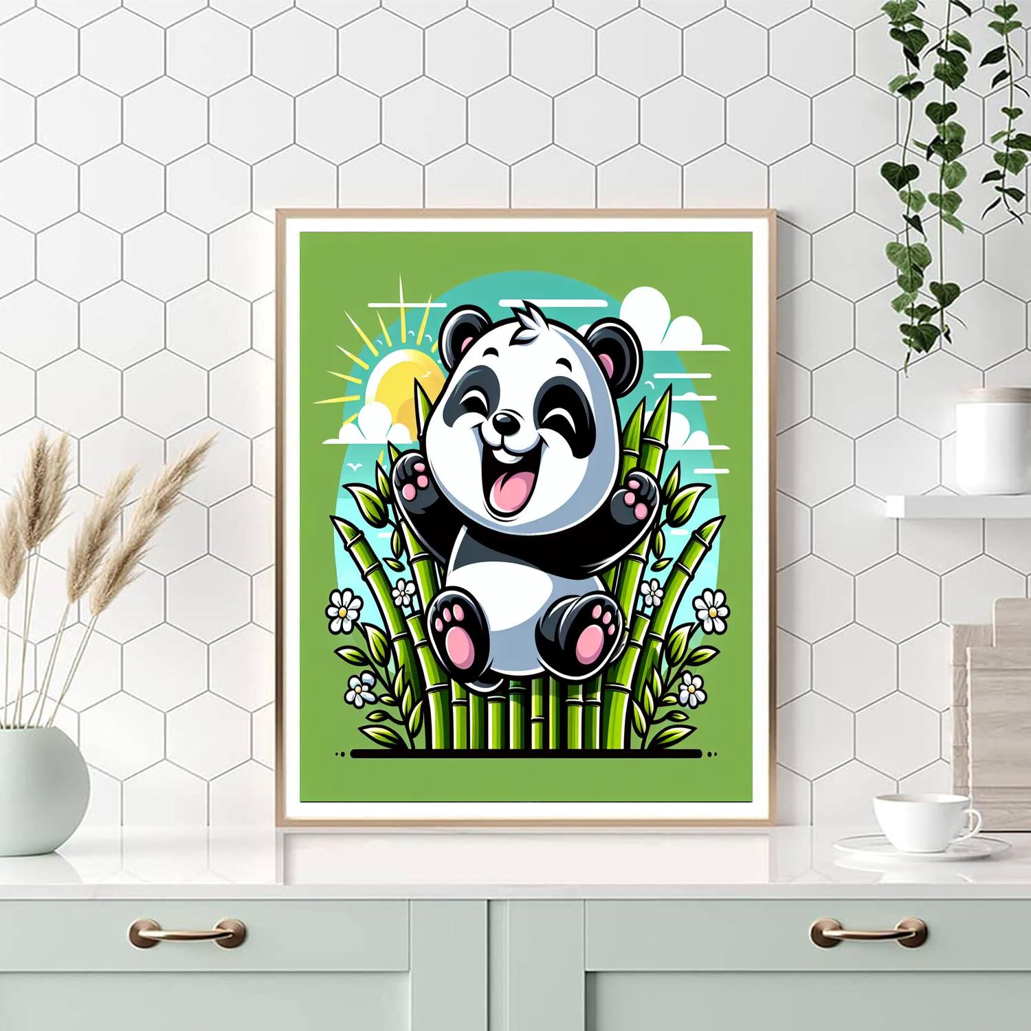 Bouncing Panda Paint By Color