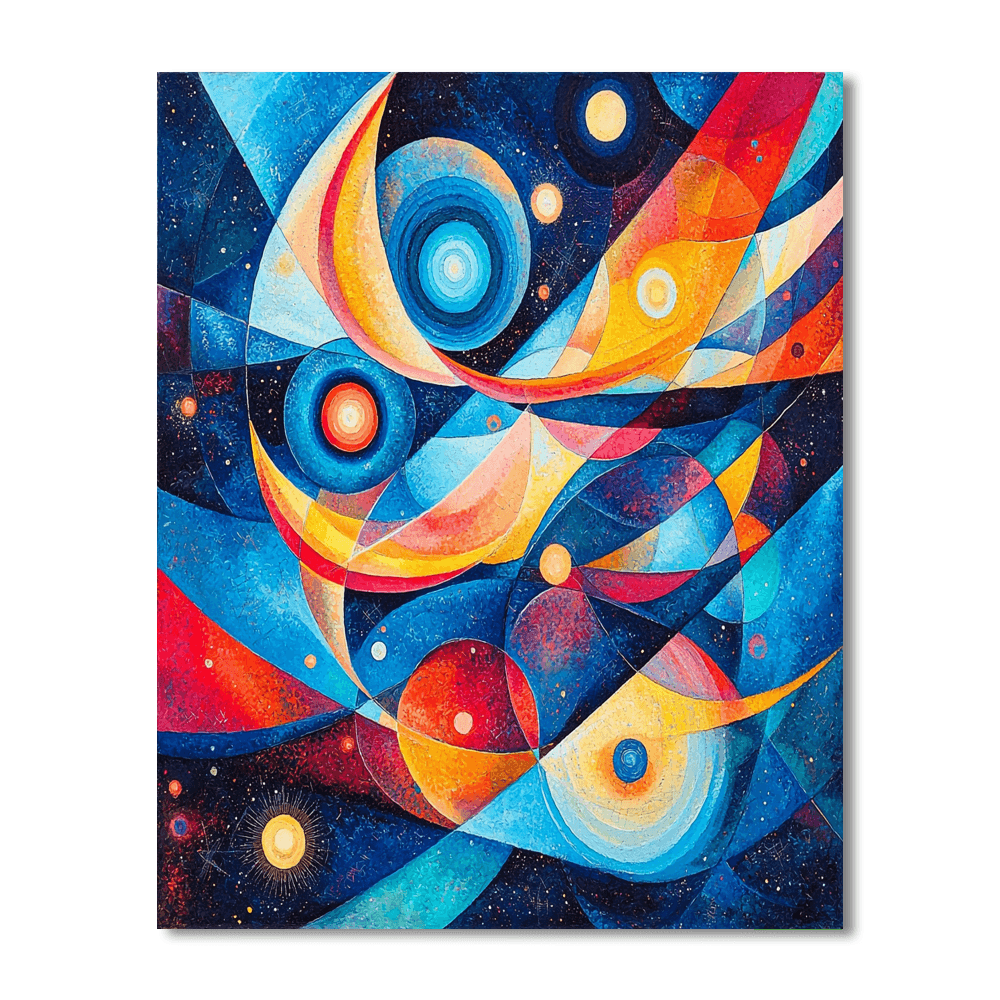 Wassily Kandinsky Inspired Abstract Geometric Universe  Paint By Numbers