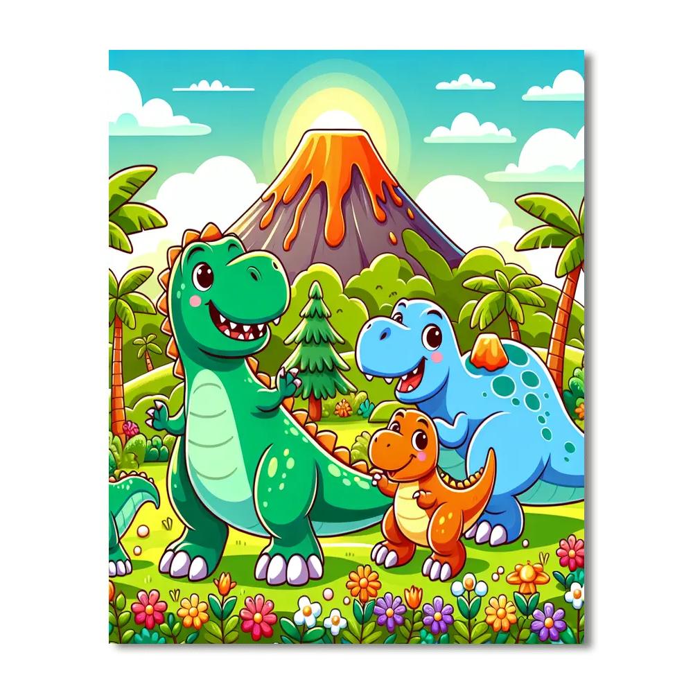 Dinosaur Playtime Paint By Numbers Kits