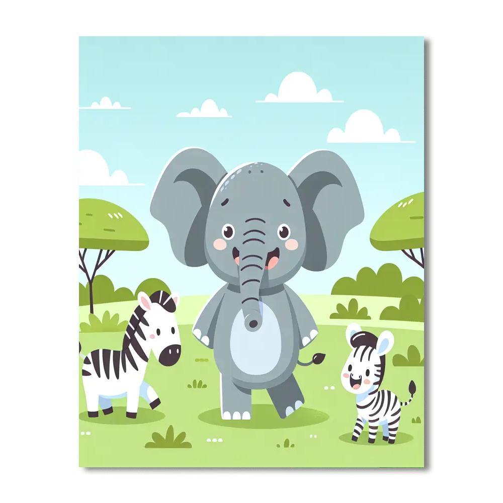 Silly Safari Safari DIY Paint By Numbers