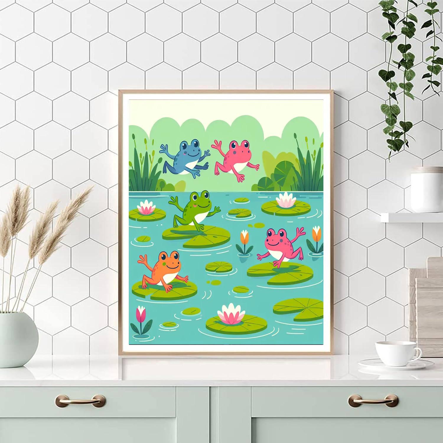 Frog Pond Adventure DIY Paint By Numbers