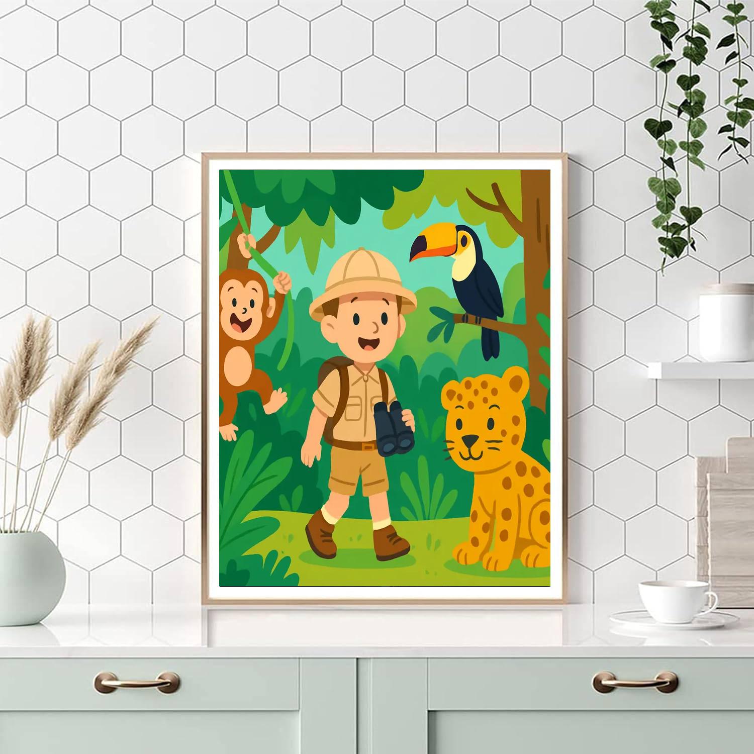 Jungle Explorers Expedition Painting By Numbers Kit