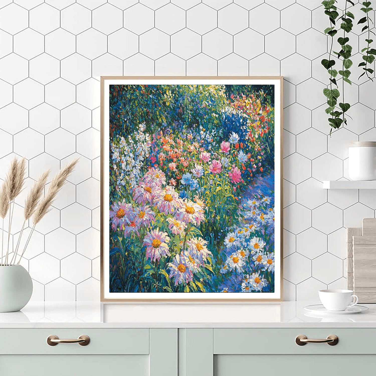 Claude Monet Inspired Colorful Garden Delight  Paint By Numbers Art
