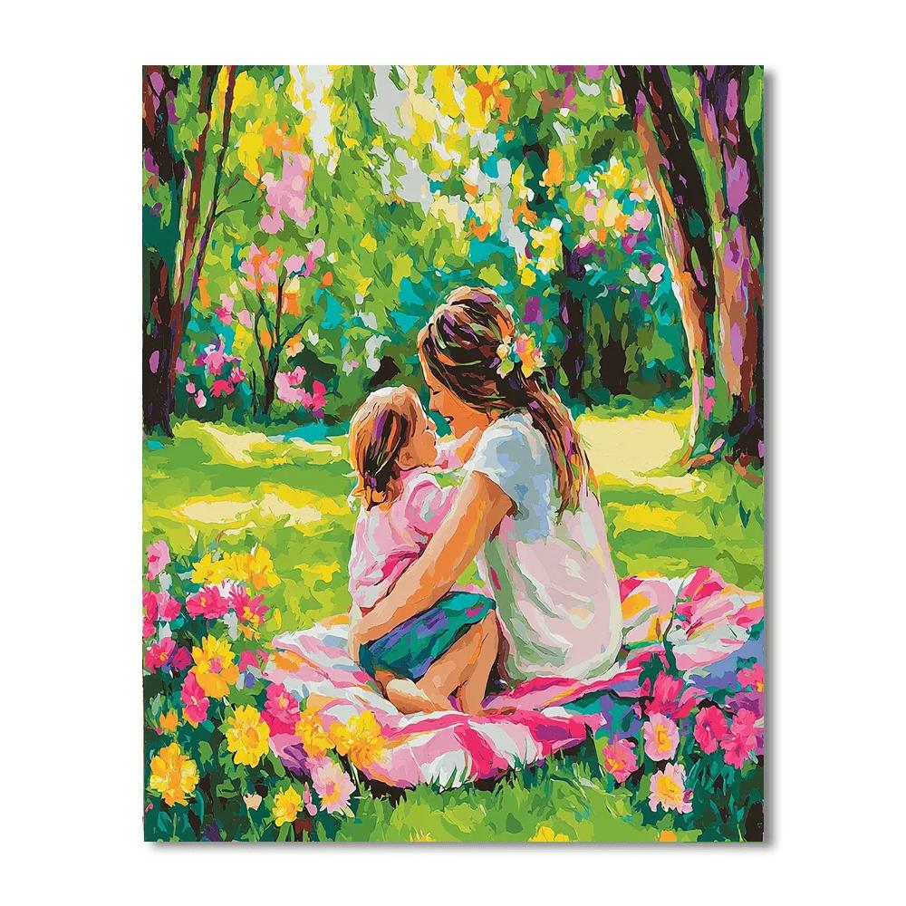 Cuddles In The Park DIY Paint By Numbers
