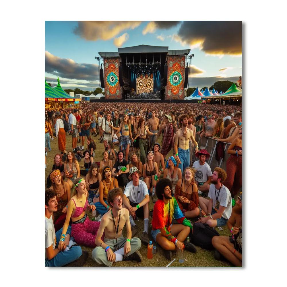 Glastonbury Festival Of Contemporary Performing Arts Number Painting