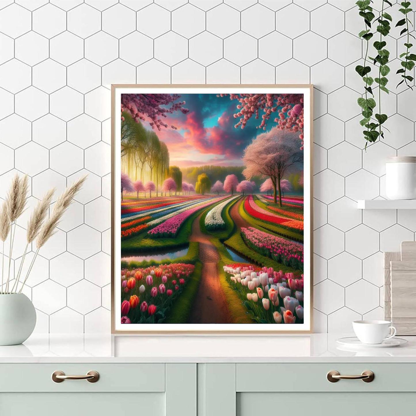 Keukenhof Tulip Festival - Netherlands Paint By Numbers Art
