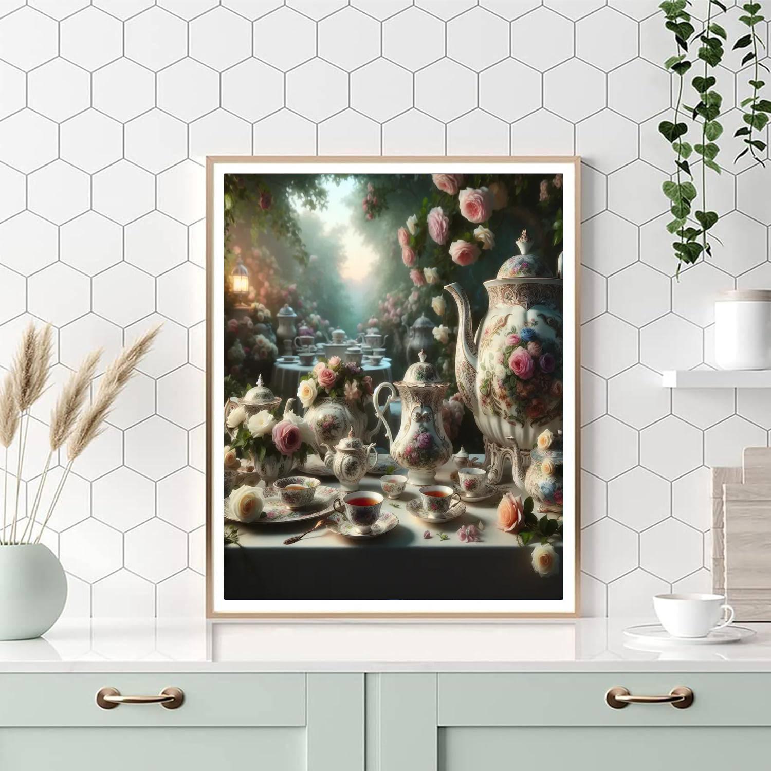 Victorian Tea Time Bliss Painting By Numbers Kit