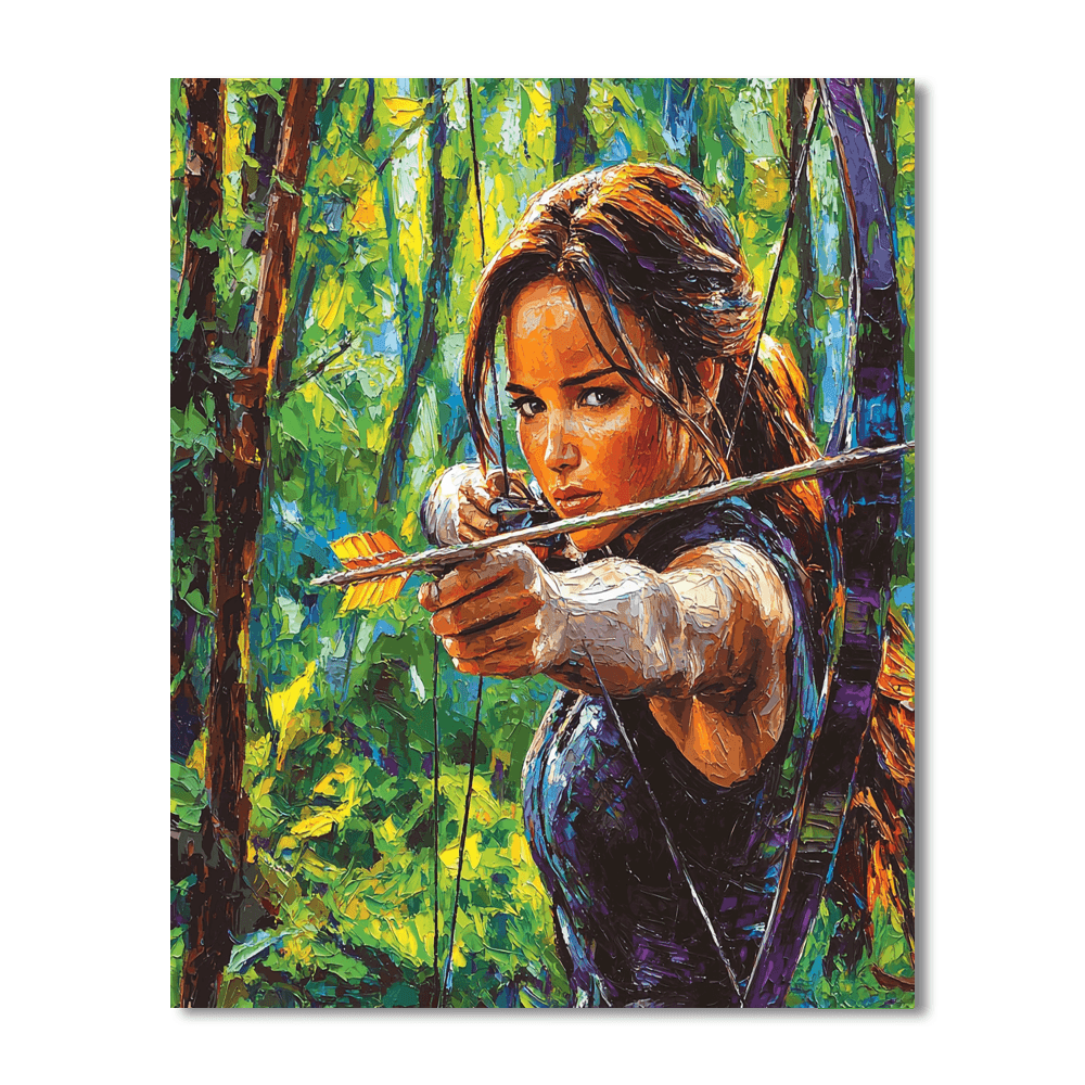 Jennifer Lawrence: The Bold Leader Of The Hunger Games Painting Number Kit