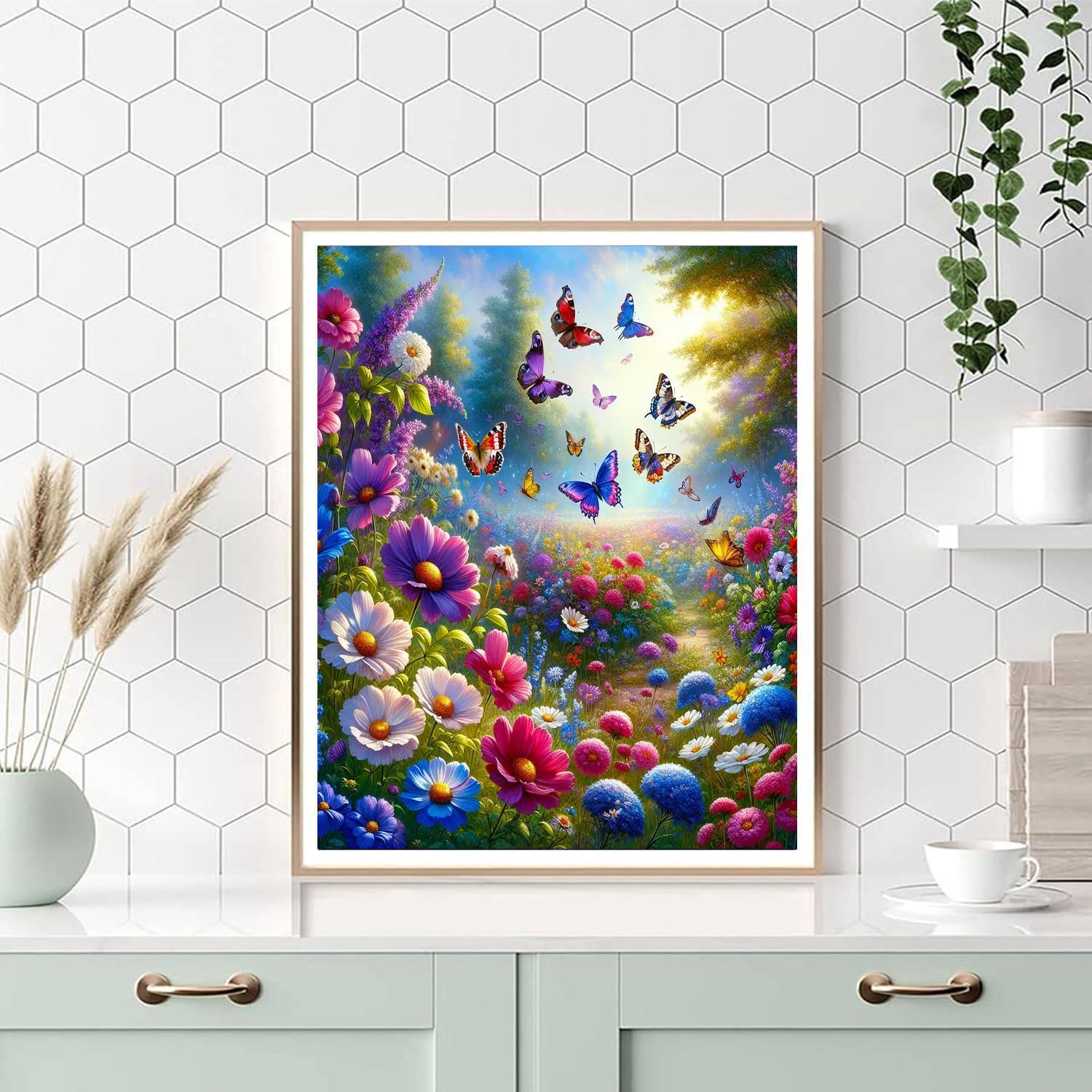 Floral Summer Meadow Paint By Color