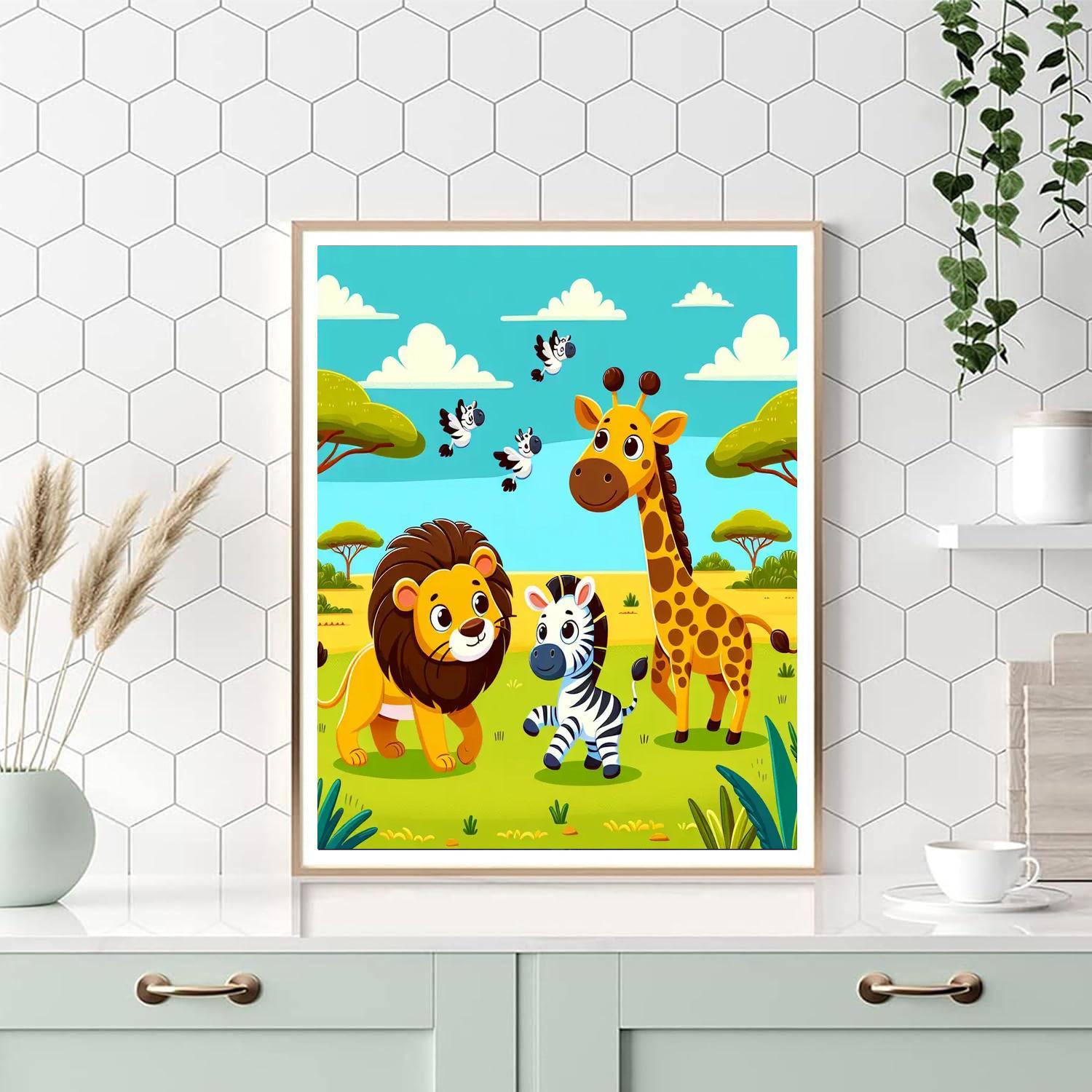 Safari Animal Expedition Paint By Numbers Kits