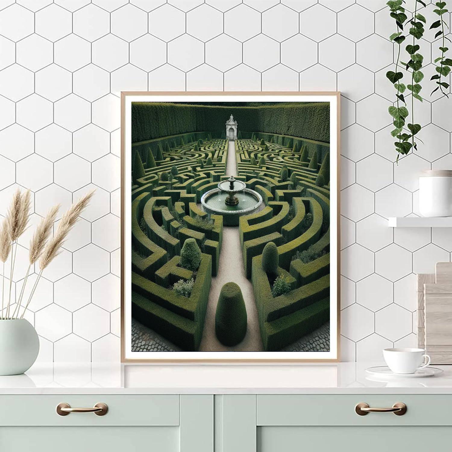 Exquisite French Garden Maze Painting Number Kit