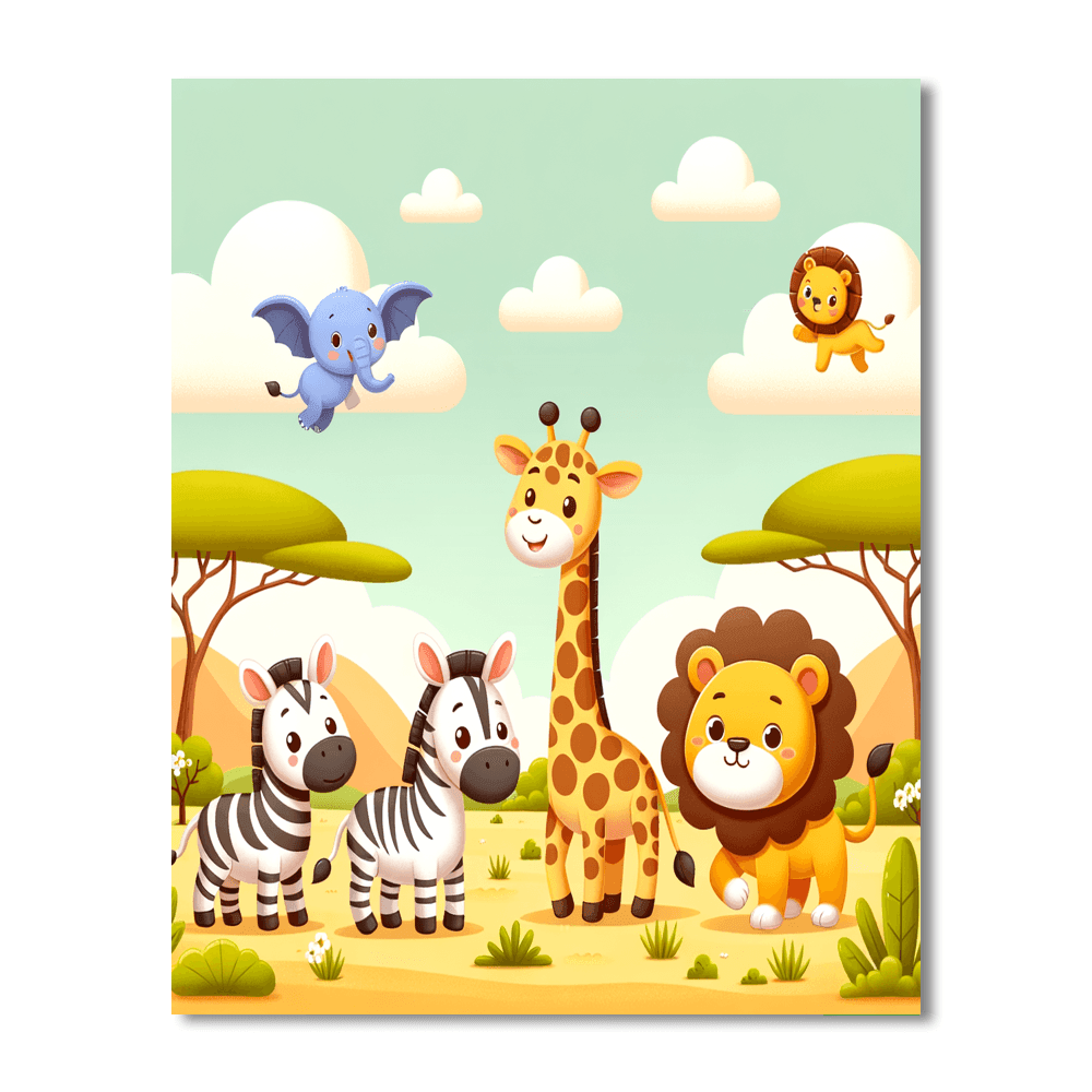 Happy Safari Paint By Number