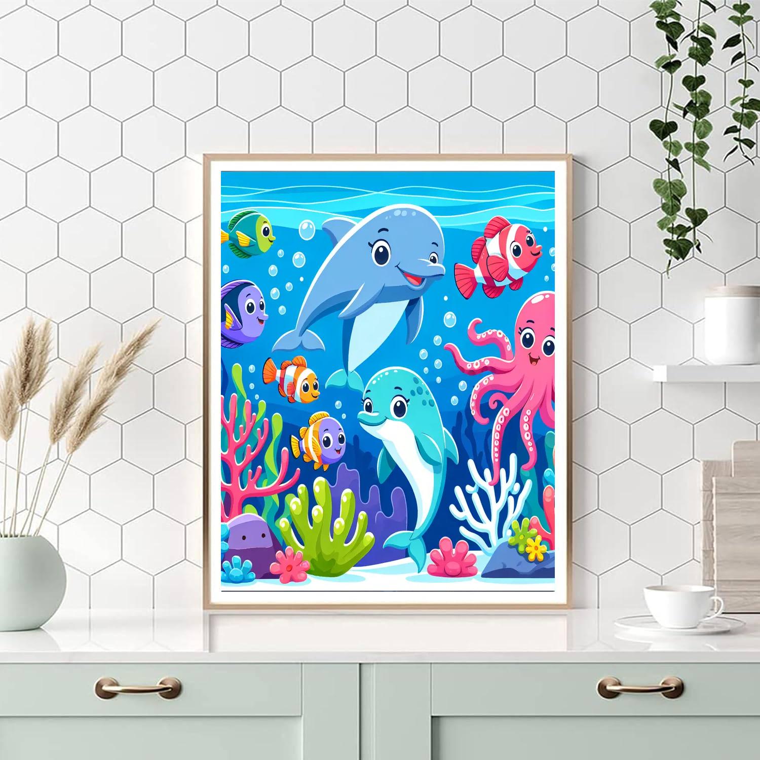 Adventure With Ocean Creatures Numbered Painting Kits
