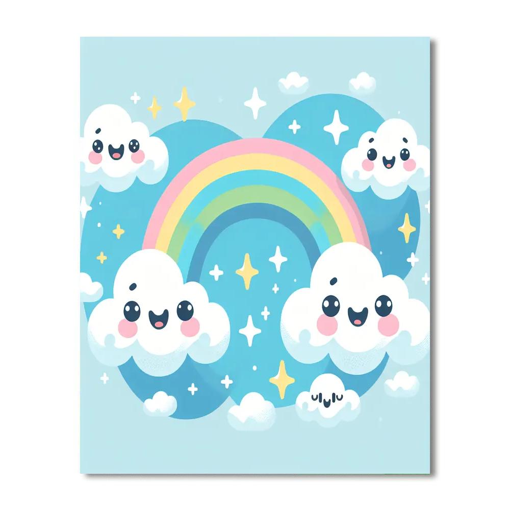 The Happy Cloud Kingdom DIY Paint By Numbers