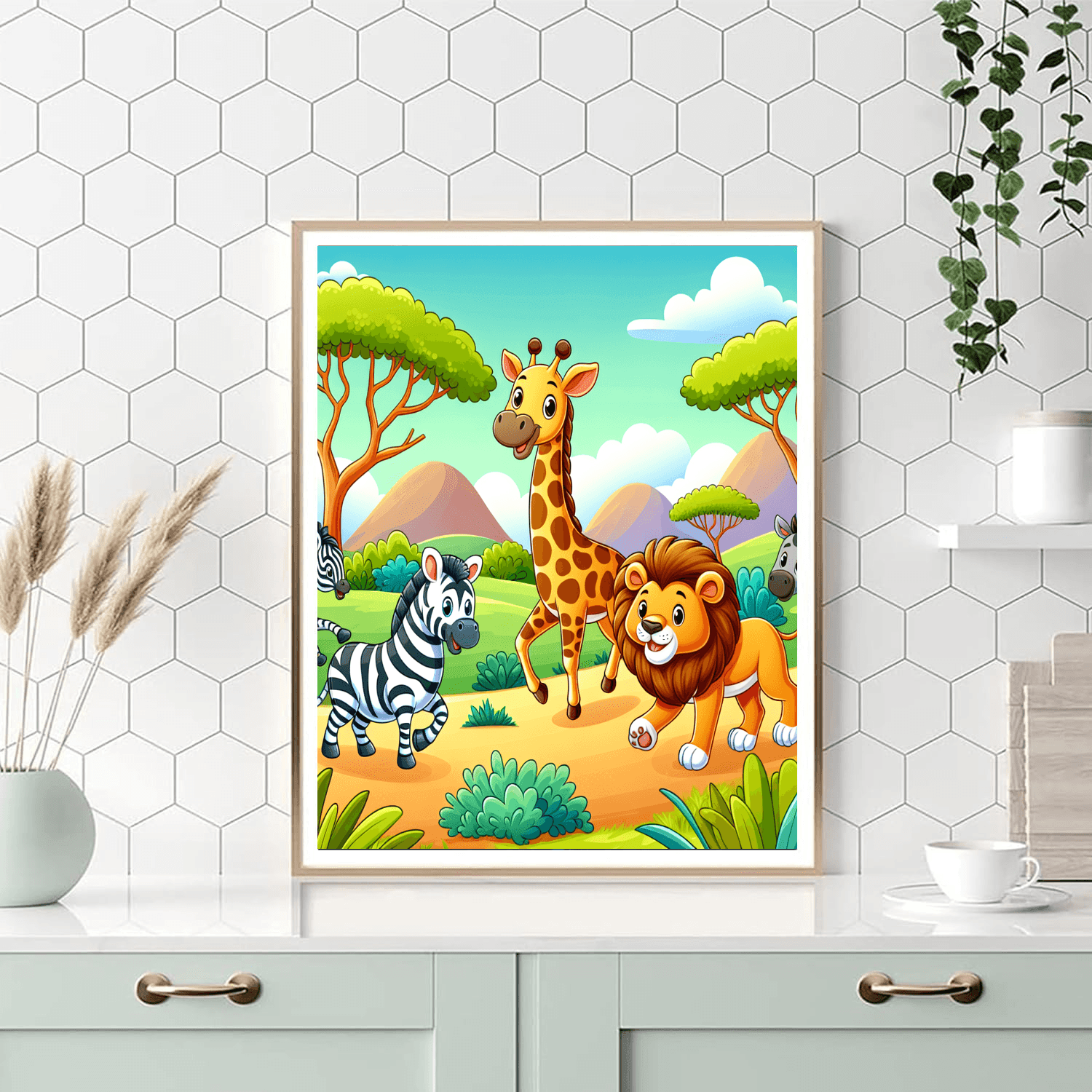 Friendly Safari Adventure DIY Paint By Numbers