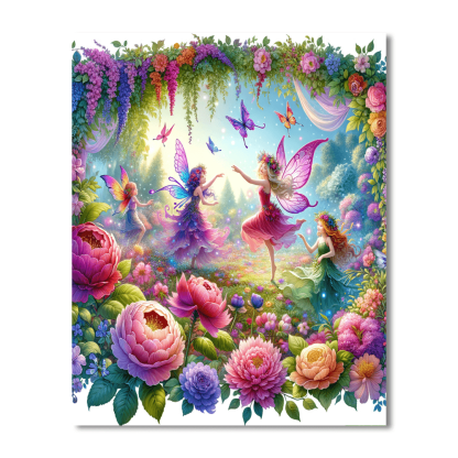 Playful Garden Fairies Paint By Numbers