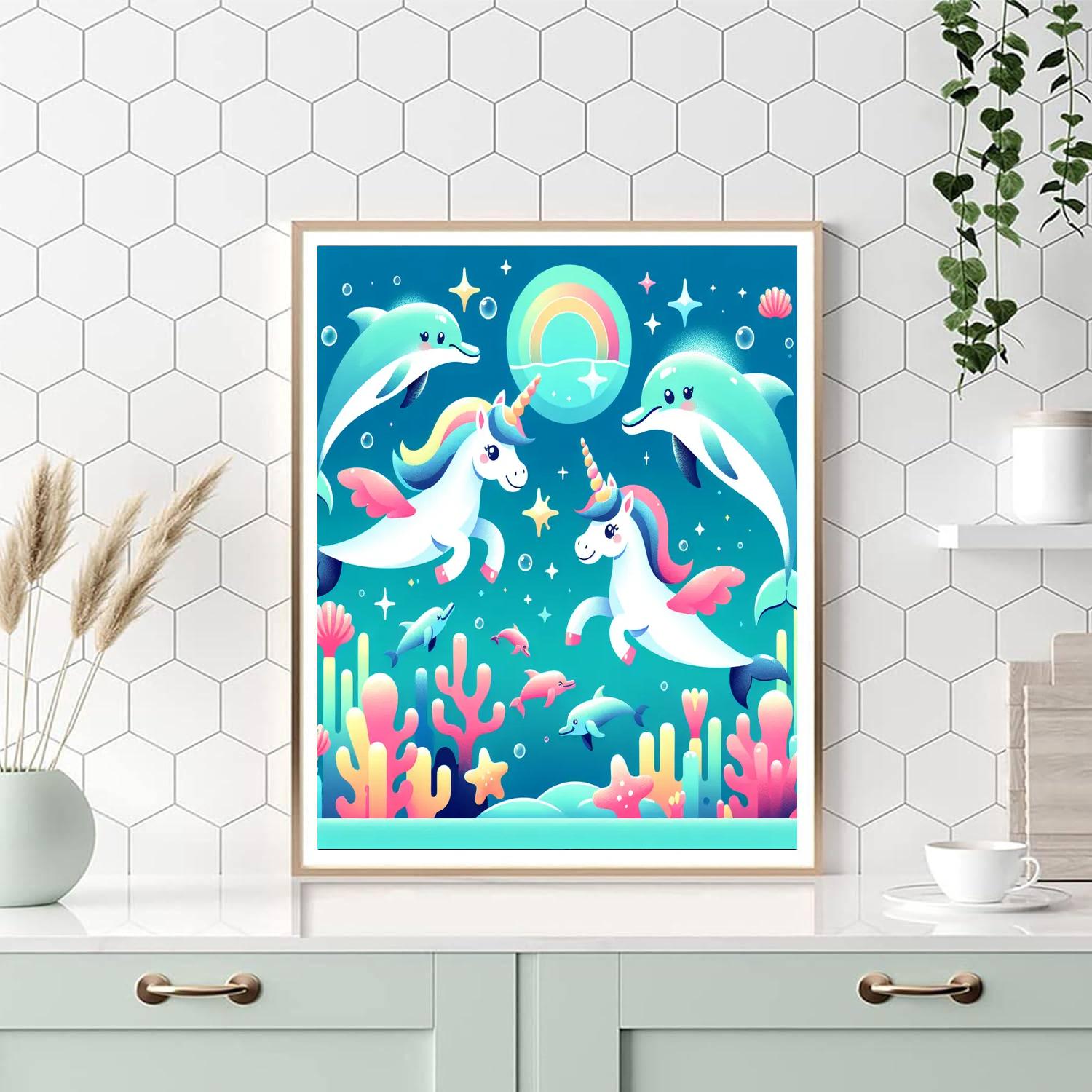 Undersea Unicorns Adventure Numbered Painting Kits