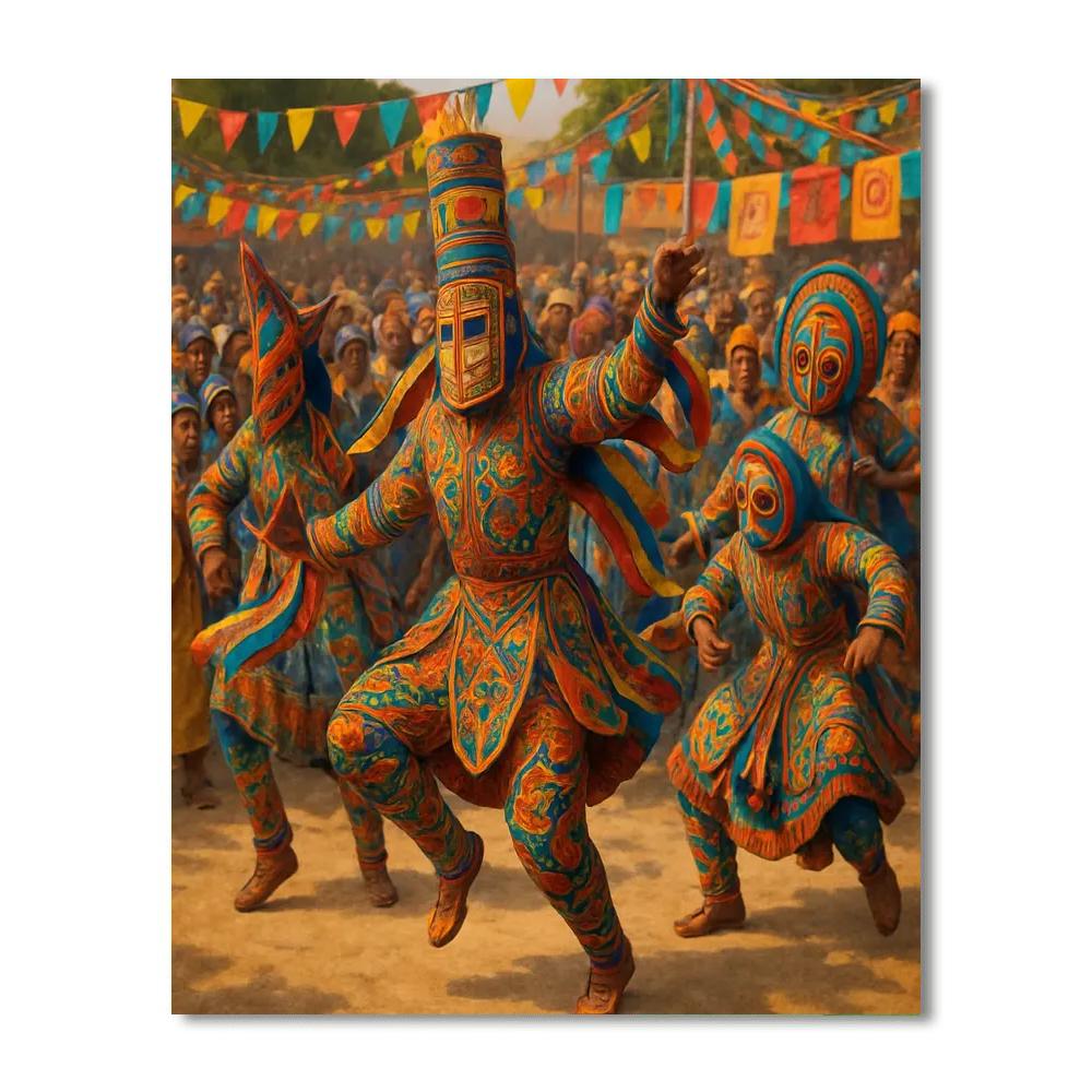 Gelede Festival - Nigeria Paint By Numbers Art