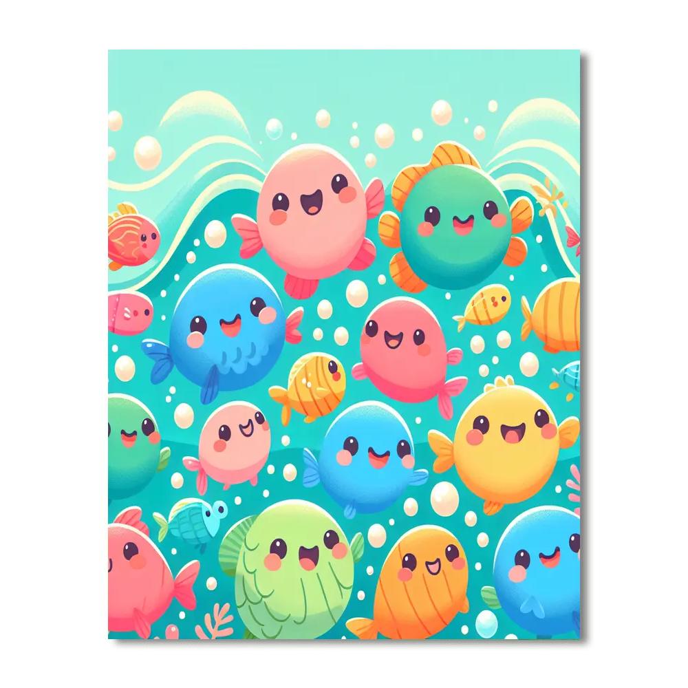 Happy Little Fish Paint By Color