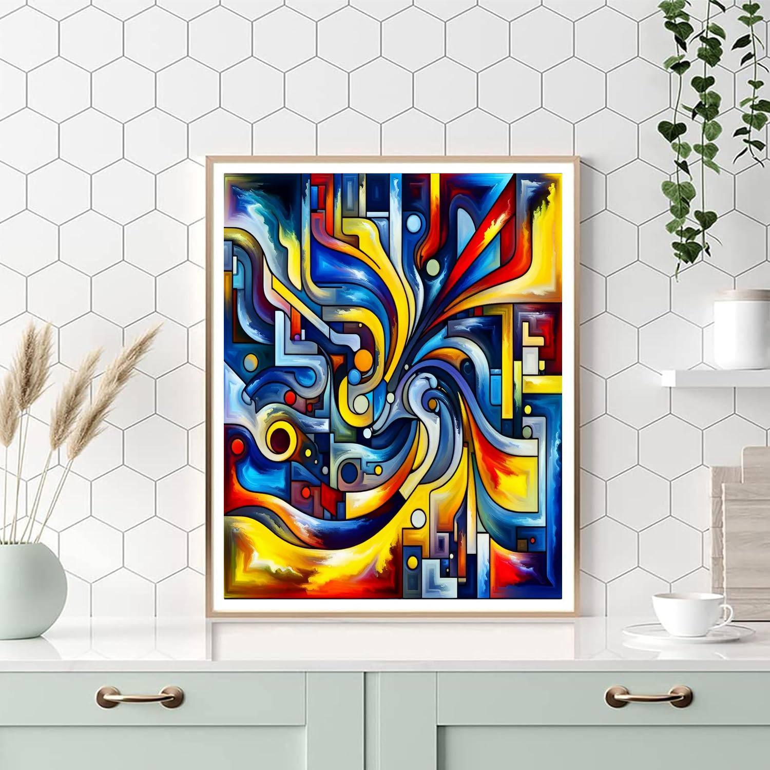 Abstract Emotion Burst DIY Paint By Numbers