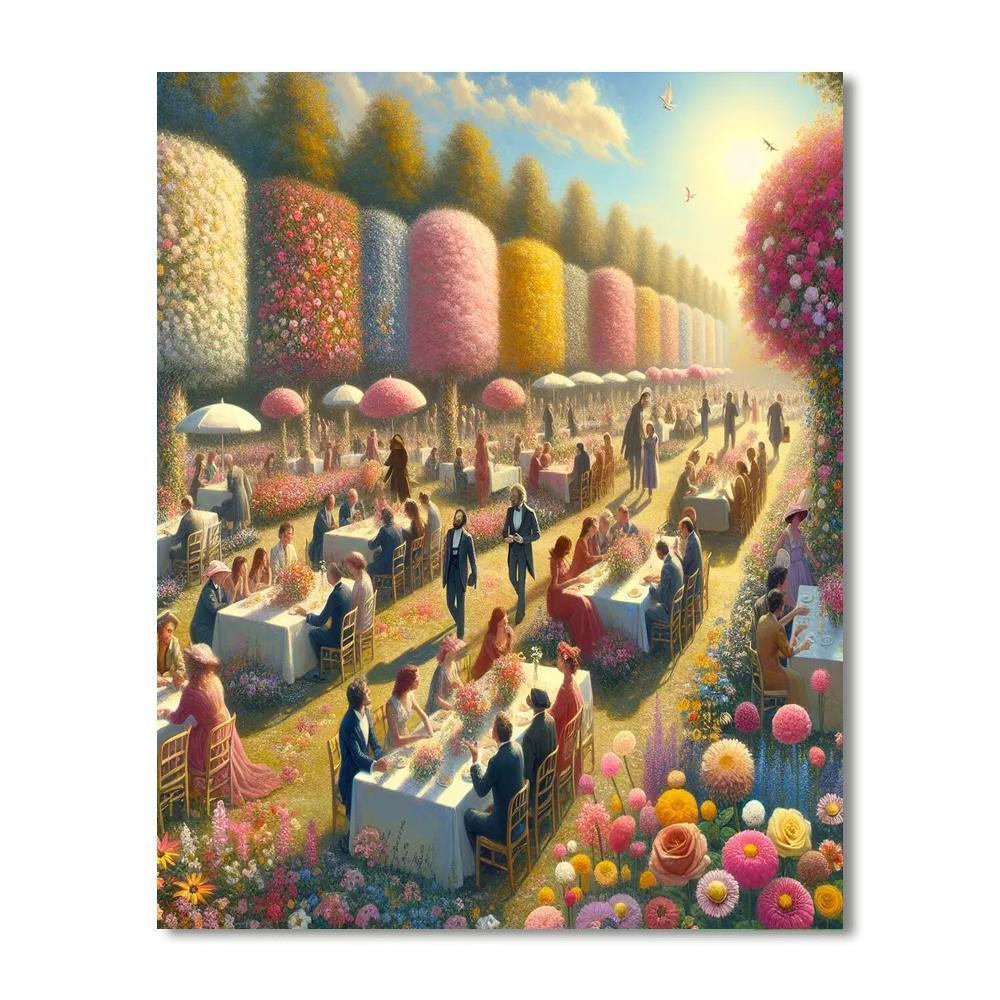 Summer Garden Party Numbered Painting Kits