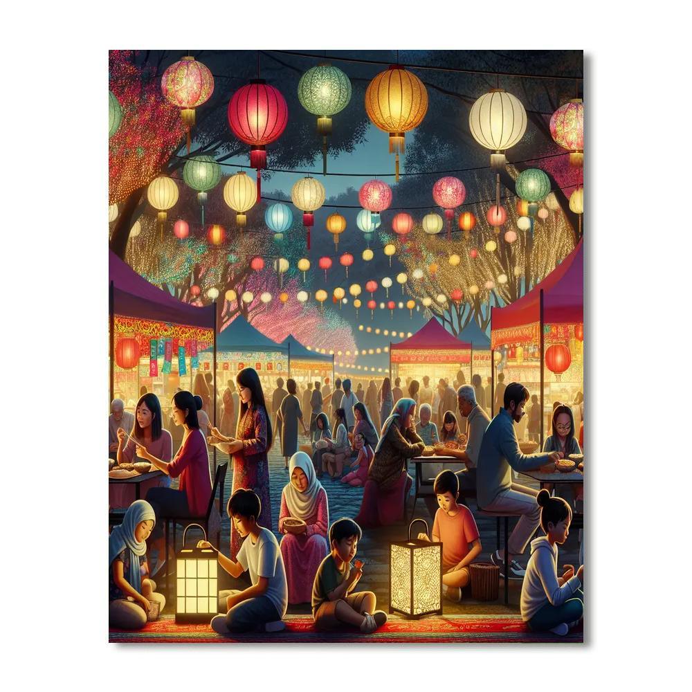 Auckland Lantern Festival - Auckland, New Zealand Painting Number Kit