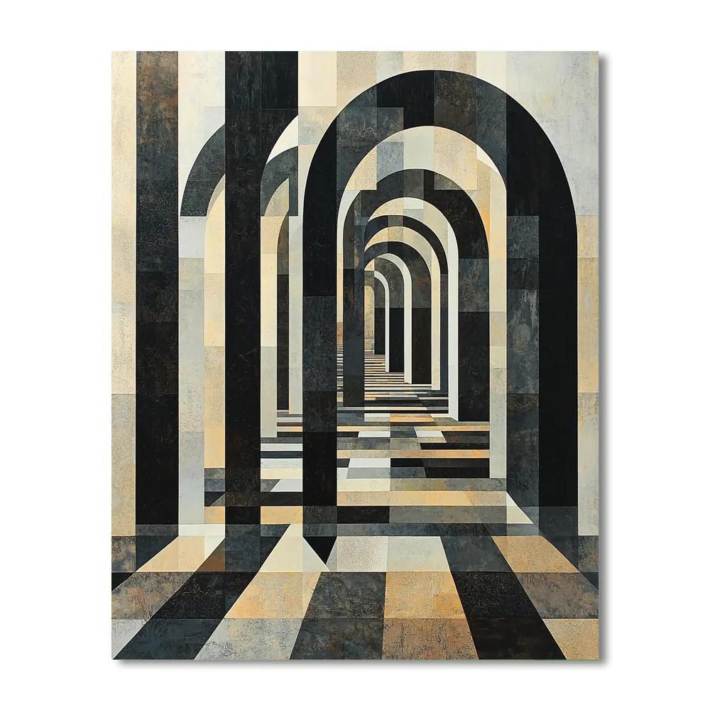 M.C. Escher Inspired The Geometric Veil  Paint By Numbers