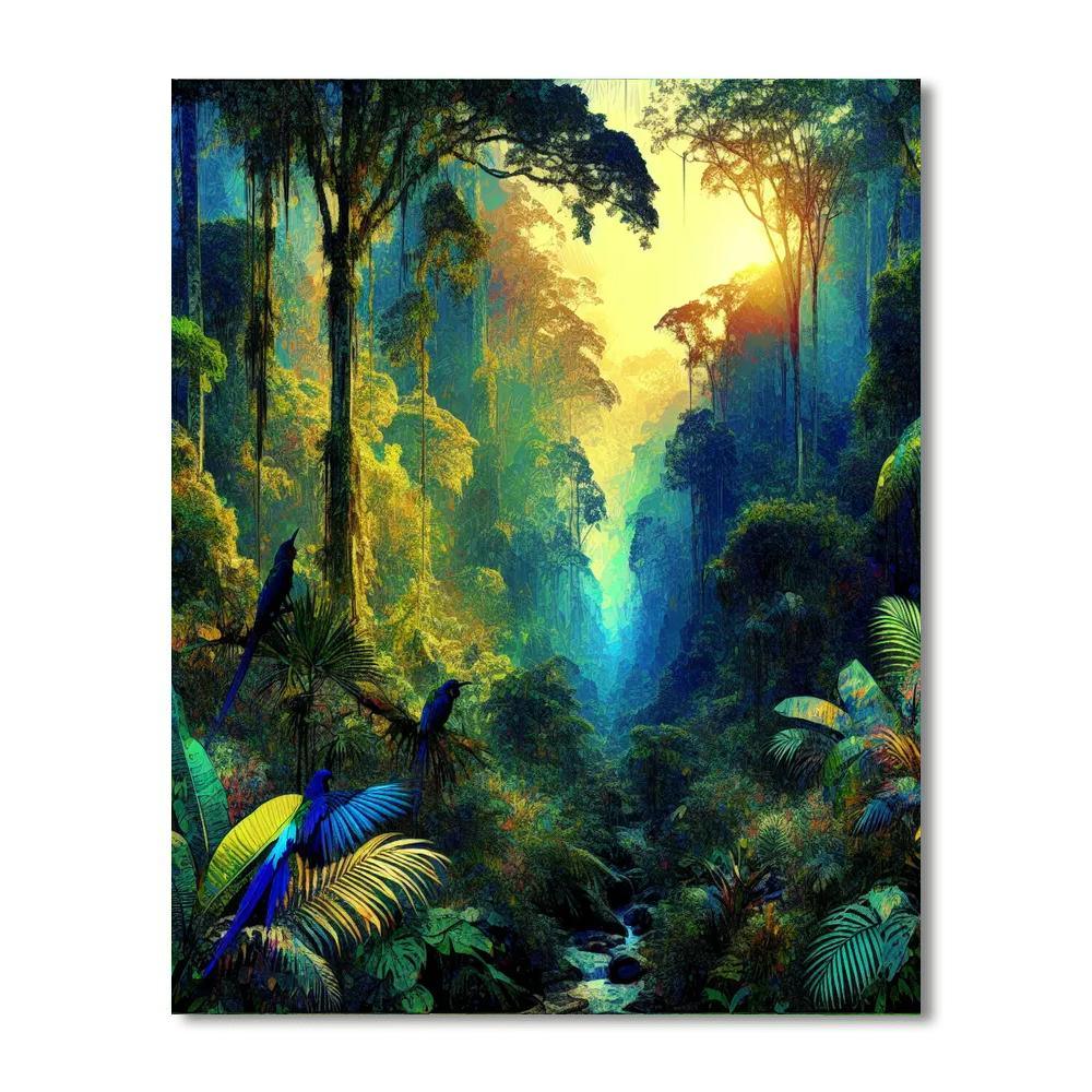 Rainforest Awakening DIY Paint By Numbers