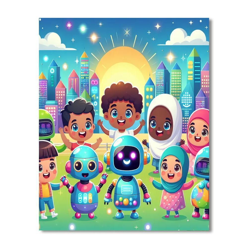 Adventures In Robot Land Paint By Number