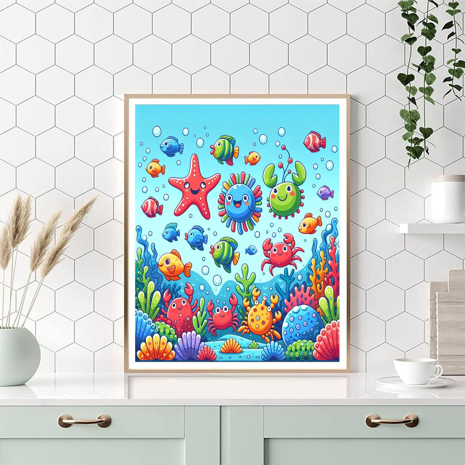 Undersea Party Painting Number Kit