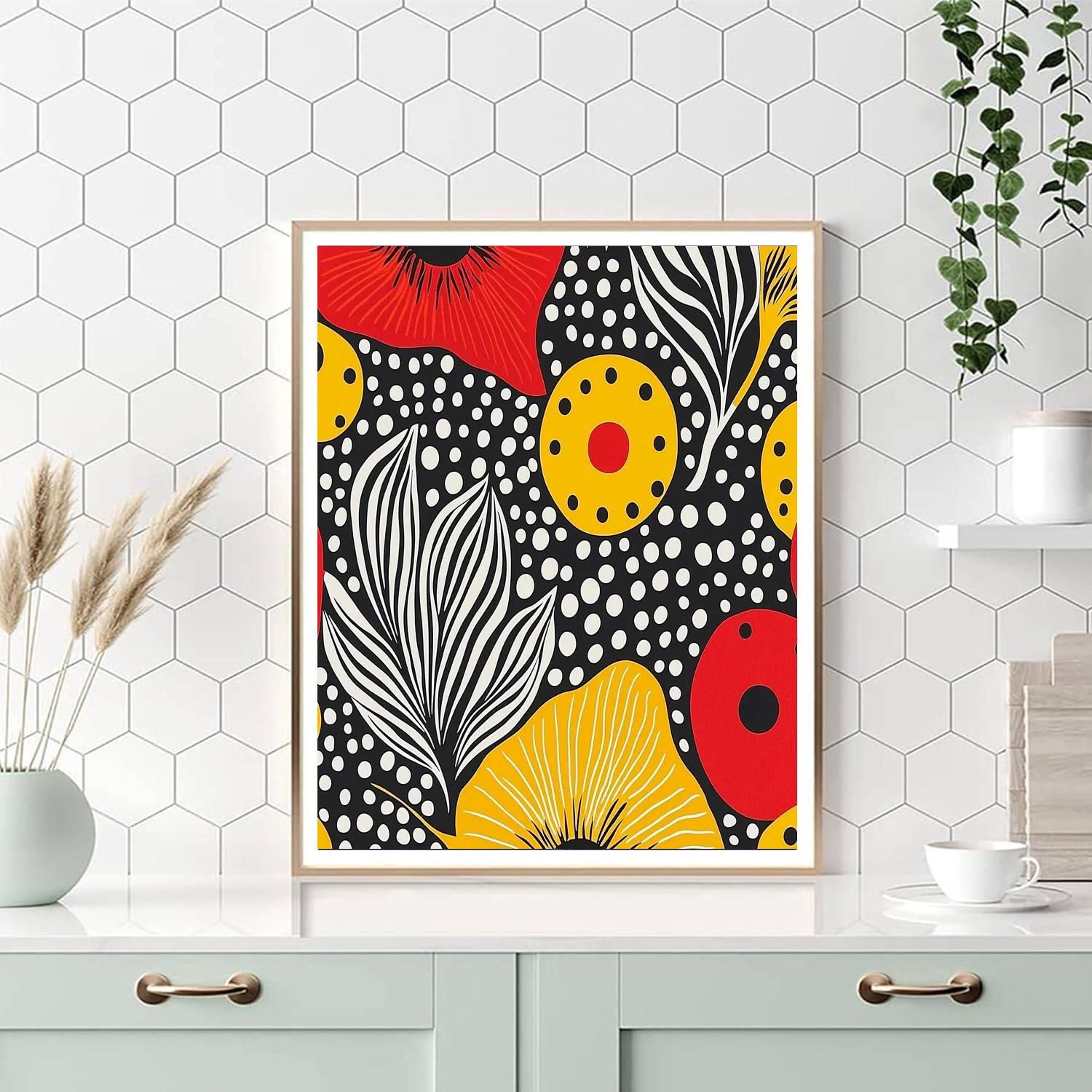 Yayoi Kusama Inspired Organic Flow  DIY Paint By Numbers