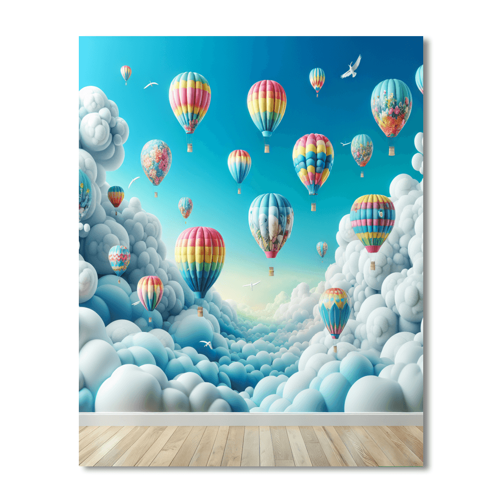 Dancing Hot Air Balloons Painting By Numbers Kit