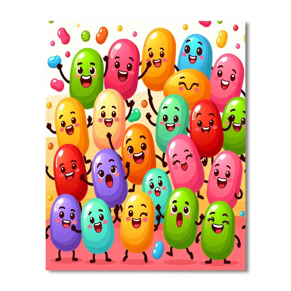 Joyful Jelly Beans Paint By Numbers Kits