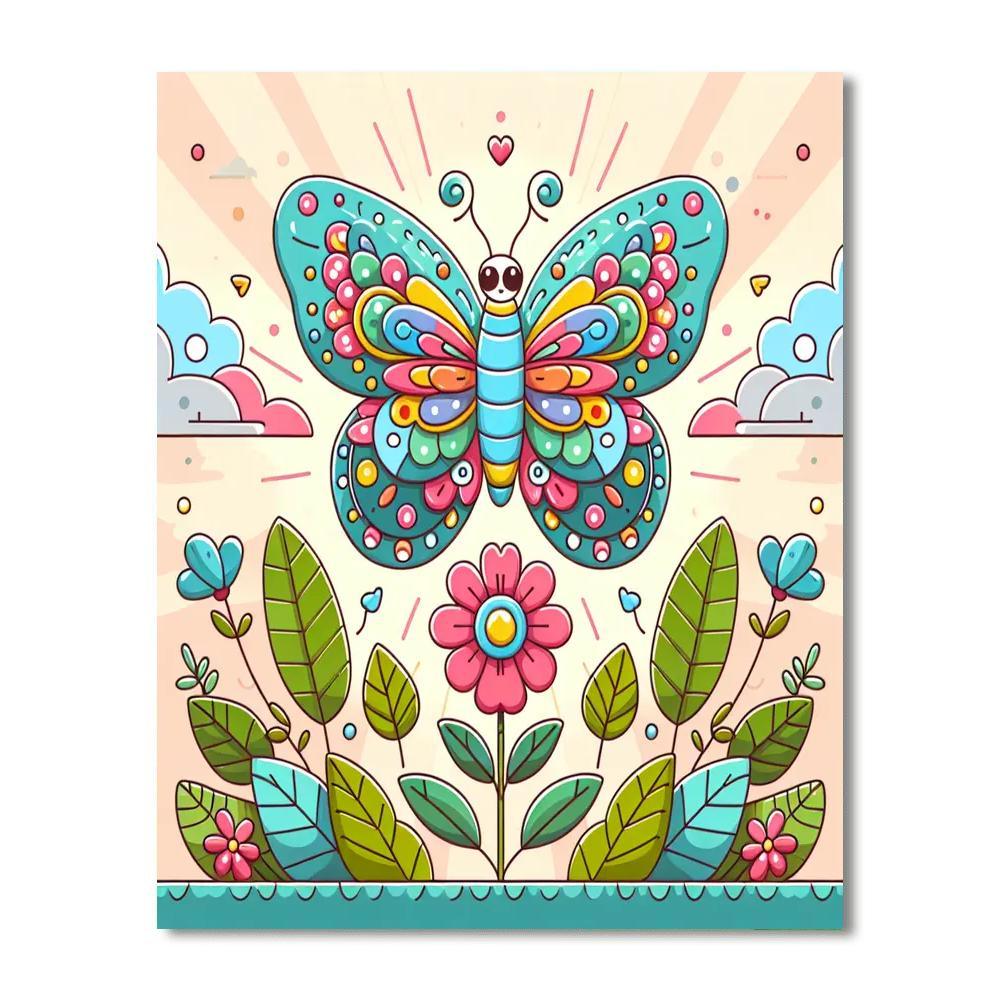 Charming Butterfly Paint By Numbers