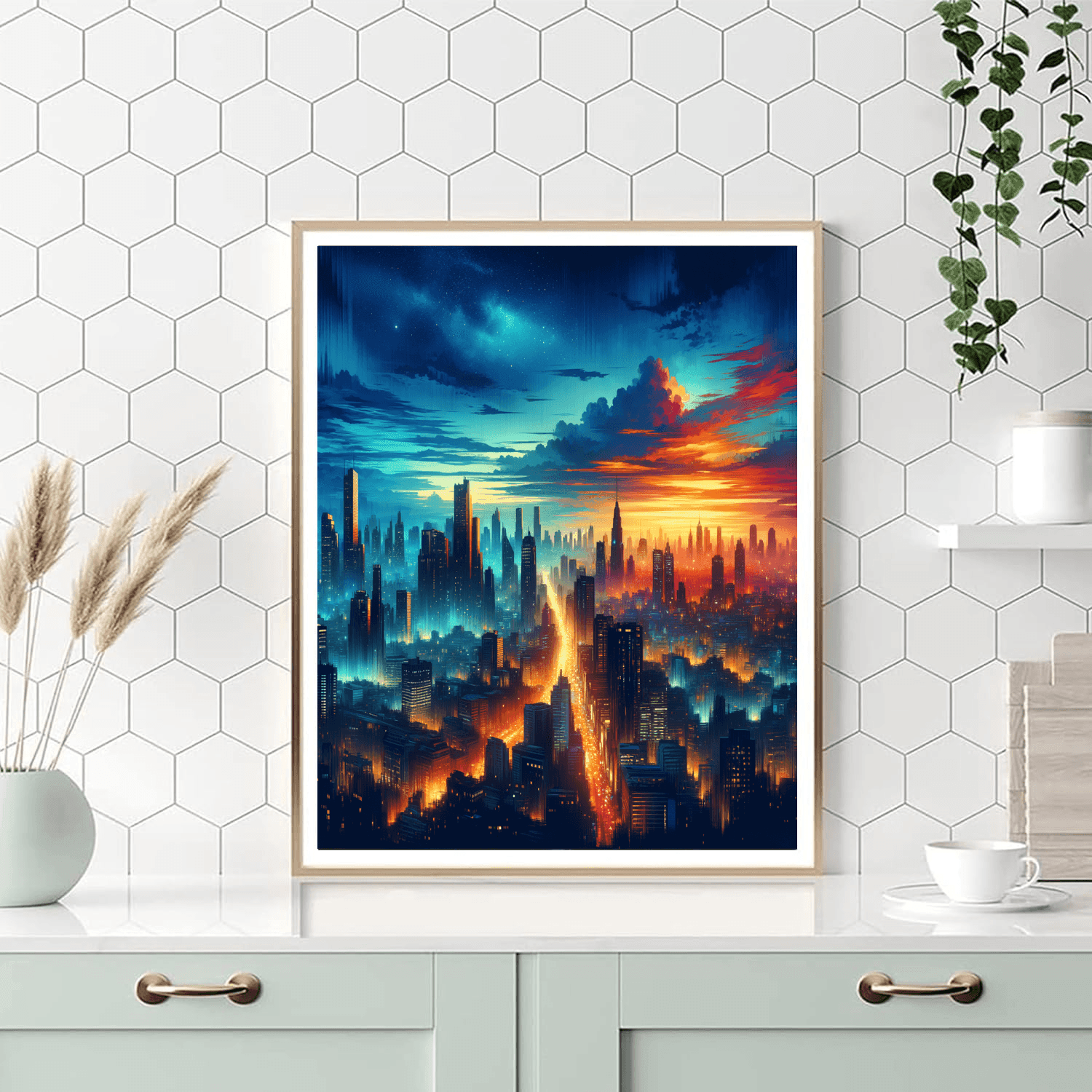 Classic Cityscape Painting Number Kit