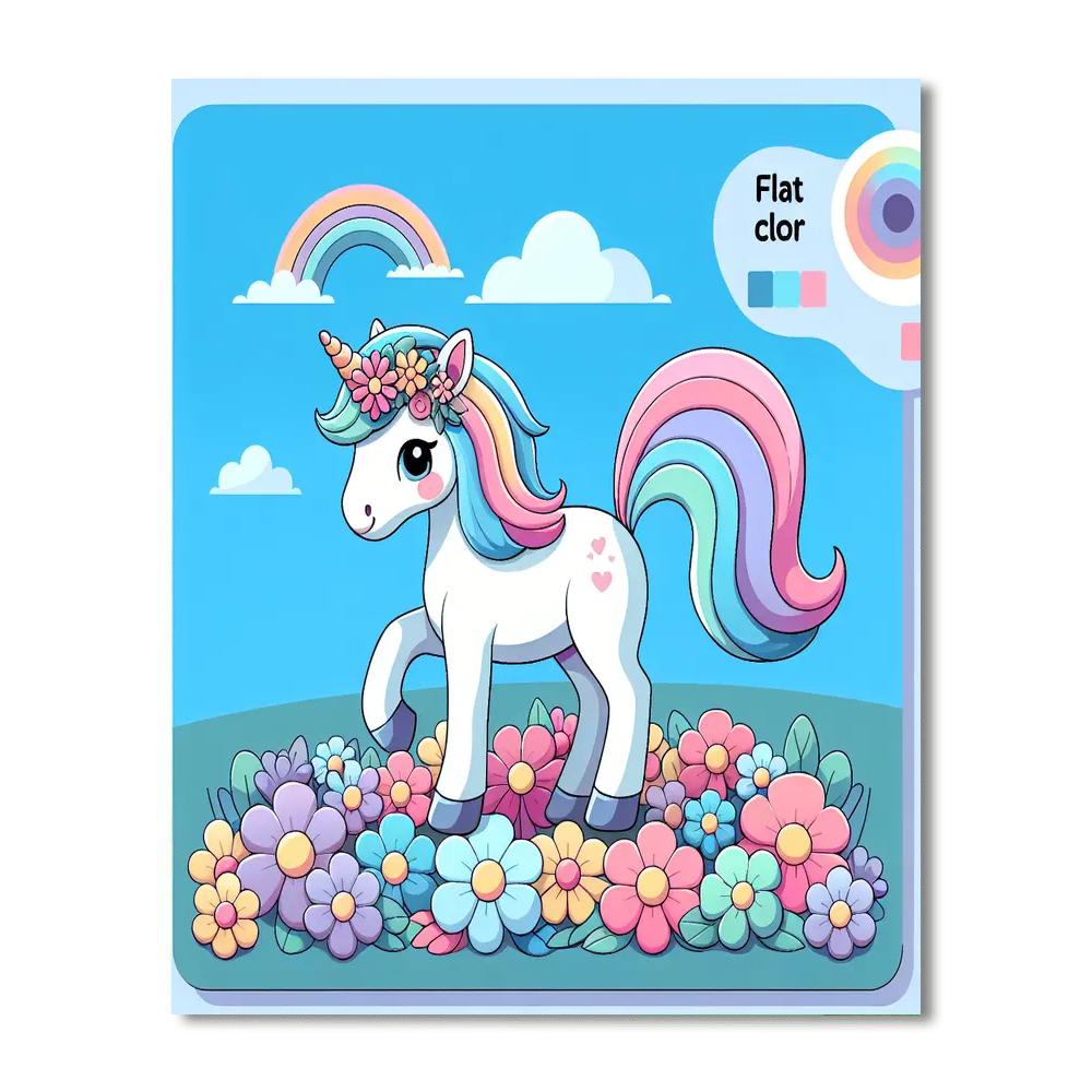 Frolicking Unicorn Foal Paint By Numbers Kits