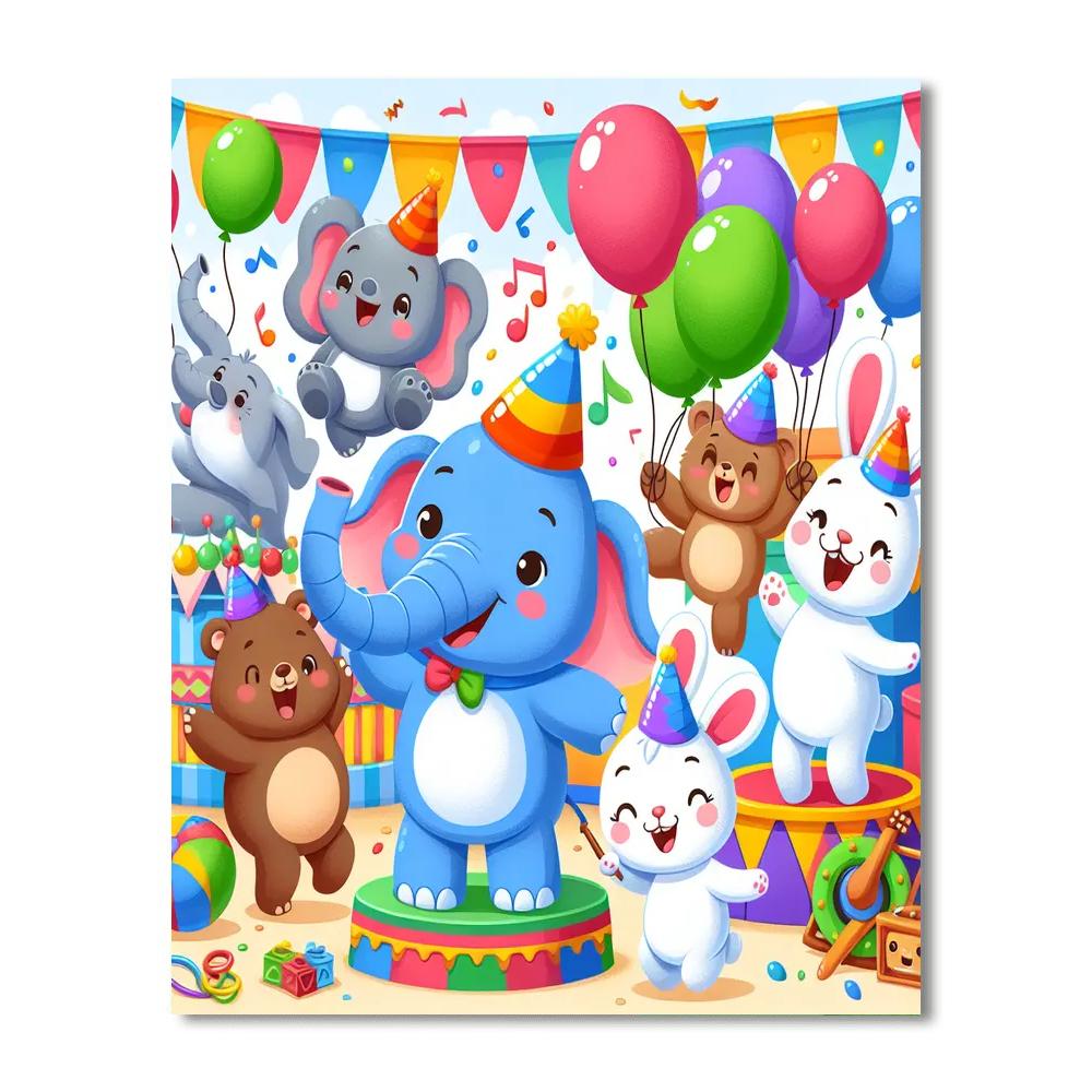 Festival Of Animal Friends Paint By Numbers Art