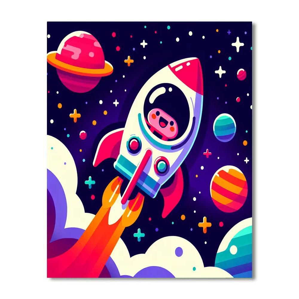 Space Explorer's Galactic Journey Paint By Number