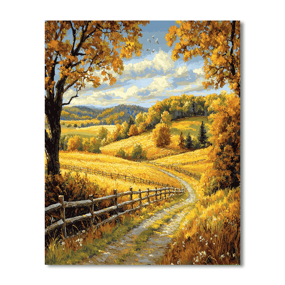 John Constable Inspired Autumnal Harvest  Paint By Color