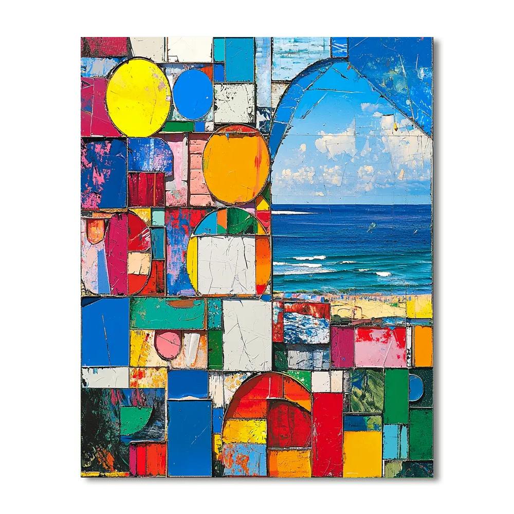 Robert Rauschenberg Inspired Vibrant Urban Mosaics  Paint By Numbers Kits