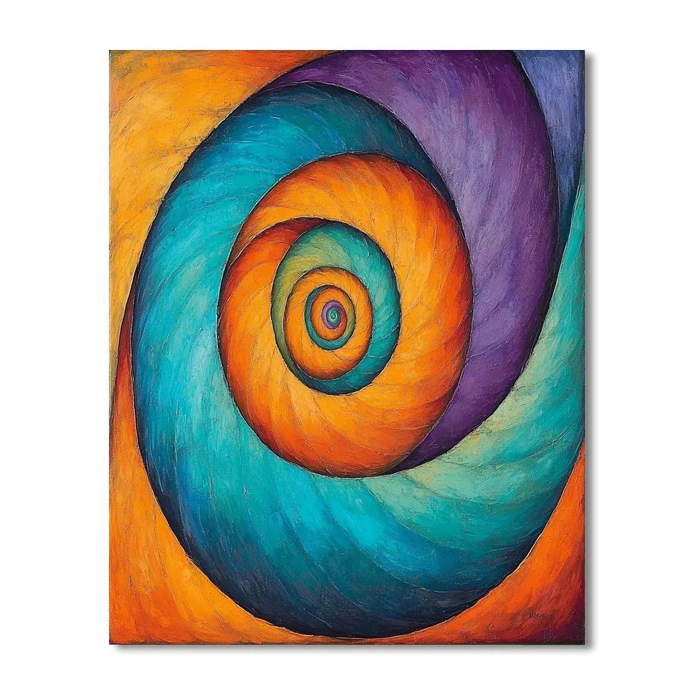 Michelangelo Inspired Spirals Of Energy  DIY Paint By Numbers