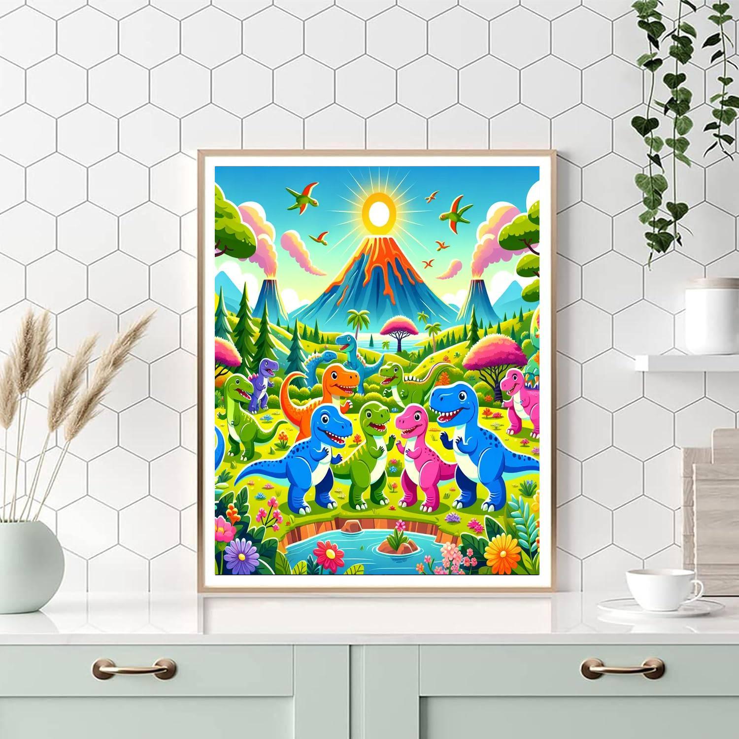 Friendly Dinosaur Fun Paint By Color