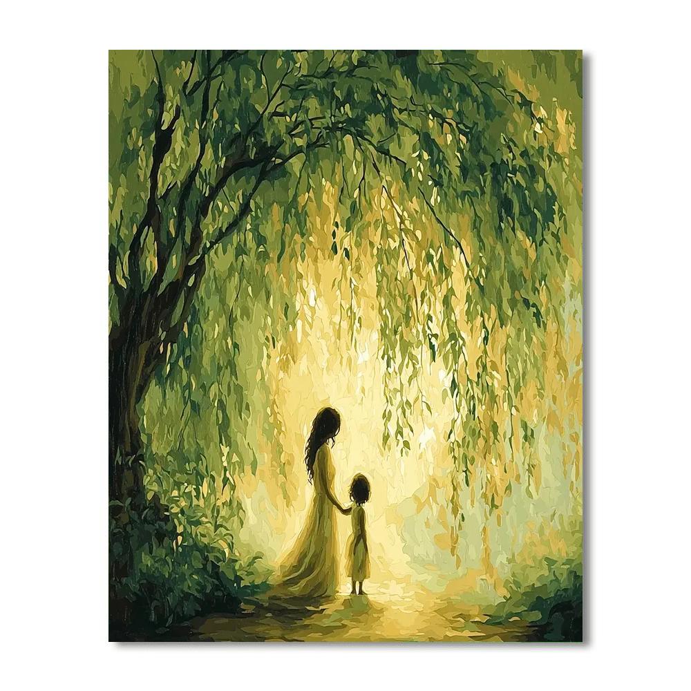 Under The Willow's Embrace Paint By Number