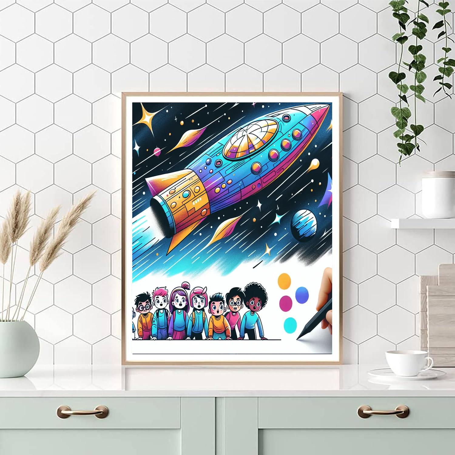 Starlight Starship Voyage Paint By Number