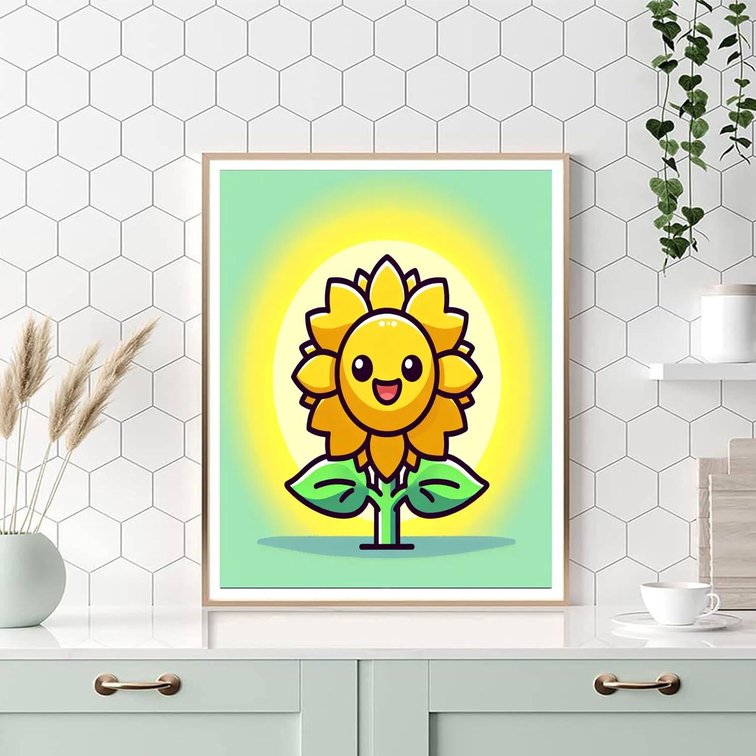 Silly Sunflower Painting Number Kit